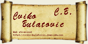 Cviko Bulatović vizit kartica